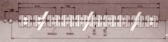 Разделитель дорожек. Модель “МОСКВА” Арт.: 40548
