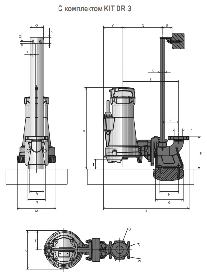 Погружные одноступенчатые дренажно-фекальные насосы Drainex 400