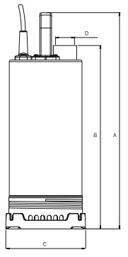 Погружные одноступенчатые насосы c вертикальным нагнетательным патрубком Vigila SS 750M A