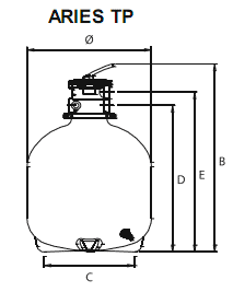 Фильтры ARIES с верхним краном (TP) без насоса, ARIES 300 6TP Арт. 134536