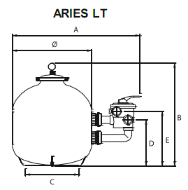 Фильтры ARIES с верхним краном (LT) без насоса, ARIES 650 6LT Арт. 134542