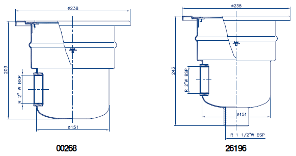 Донный слив круглый 2”, нержавеющая сталь 00268 Astral