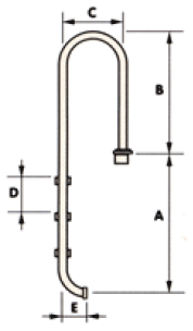 Лестницы “MURO” Арт.: PS-0205, PS-0206, PS-0207, PS-0208, PS-0252-L, PS-0253-L, PS-0254-L Лестница для бассейна.