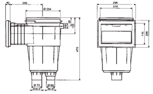 Скиммеры для бетонного бассейна Арт.: А-058