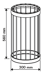 Защитное ограждение дымовой трубы для печи Legend WL300 Harvia