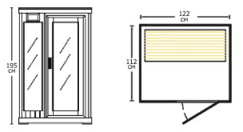 Двухместная инфракрасная кабина HSI 20