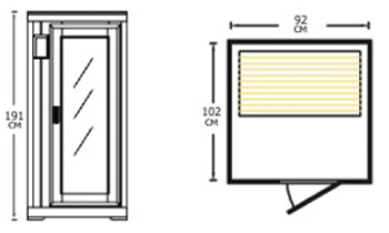 Одноместная инфракрасная кабина HSI 10