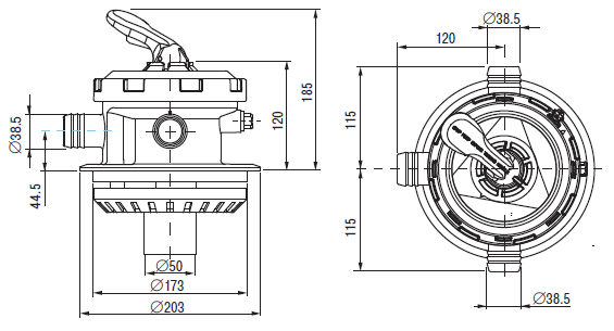 11/2” многопозиционный вентиль. Верхняя конфигурация Eco – New Generation