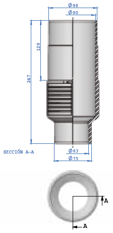 Закладная деталь диаметром 90 мм Арт. 43590