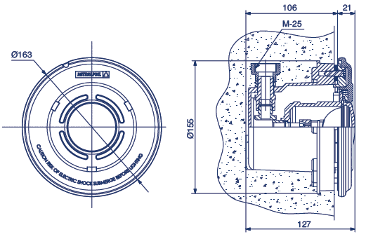 Пластиковые светильники MINI с нишей Арт. 33710 36648