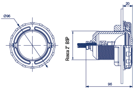 Пластиковый светильник MINI, внешняя резьба, быстрая сборка Арт. 33709 36647