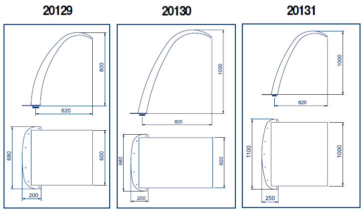 Арочная водяная завеса Арт. 20129 20130 20131