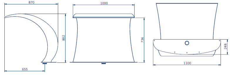 Водяная завеса Swan 1000 Арт. 34390 34391 34392