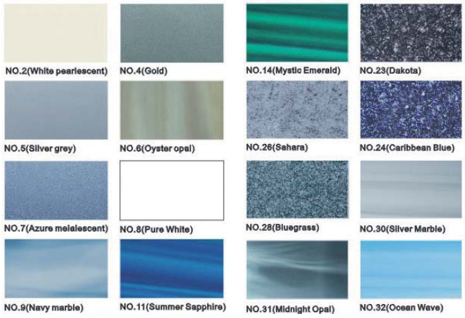 Цветовые решения акрила СПА