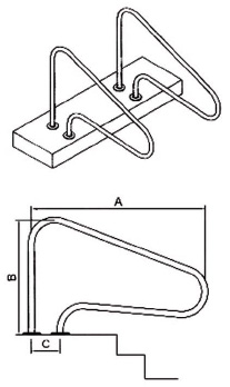 Поручни для выхода из бассейна Арт. 7701