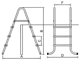 Лестница для сборно-разборных бассейнов Арт. 9905