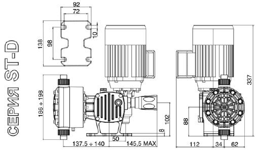 ПРОМЫШЛЕННЫЕ ДОЗИРОВОЧНЫЕ НАСОСЫ «ST-D»