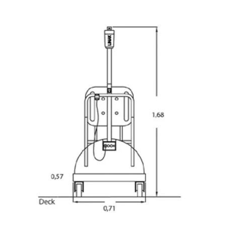 Размеры портативного кресло для людей с ограниченными возможностями PAL new 2019 Арт. 69444