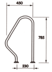 Поручни для выхода из бассейна Арт.: PS-0300