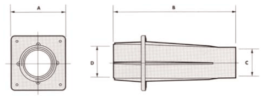 Закладные из ABS-пластика для форсунок Артикул: А-028, А-029