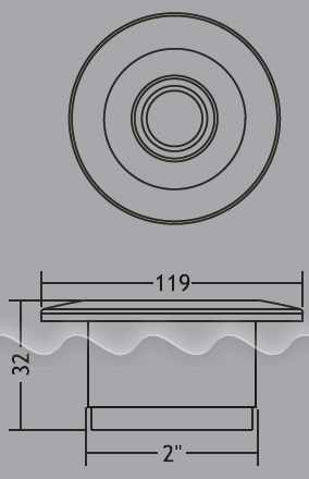 Размер Форсунка стеновая для бетонного бассейна подкл.50мм /PA00298/
