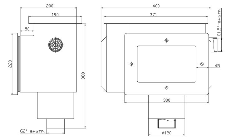 размер Скиммер с системой электронного контроля уровня воды нержавеющая сталь XENOZONE-Dial СК.30.0