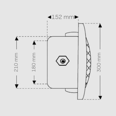 Прожектор подводный Deluxe с накладкой из нерж. стали AISI 316 модель 74354