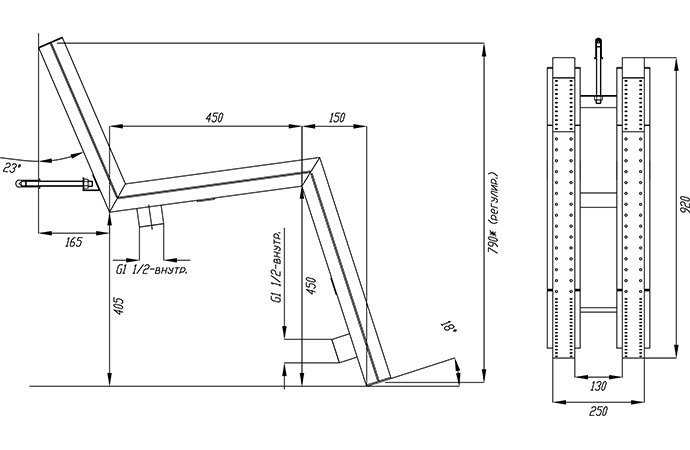 Размер Кресло аэромассажное плитка 140 м3/час 1 1/2" внутр. модель ЛА.01