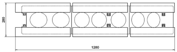 Размер Двухполосный лежак воздушного массажа для плёночного бассейна, Aisi 304 модель 770011 VagnerPool