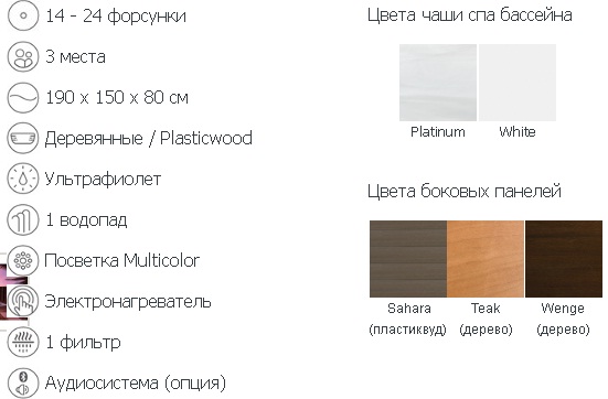 Гидромассажный спа бассейн Jacuzzi Unique комплектация
