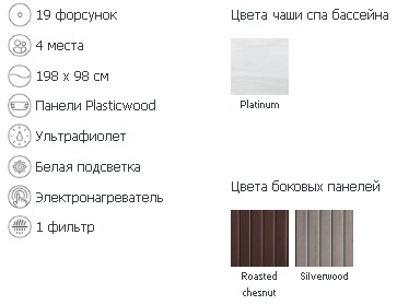 Гидромассажный спа бассейн Jacuzzi J-210 комплектация