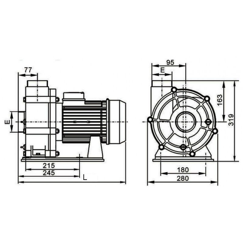 Насос WTB без префильтра 64м³/час, 380В POOL KING /WTB300T/