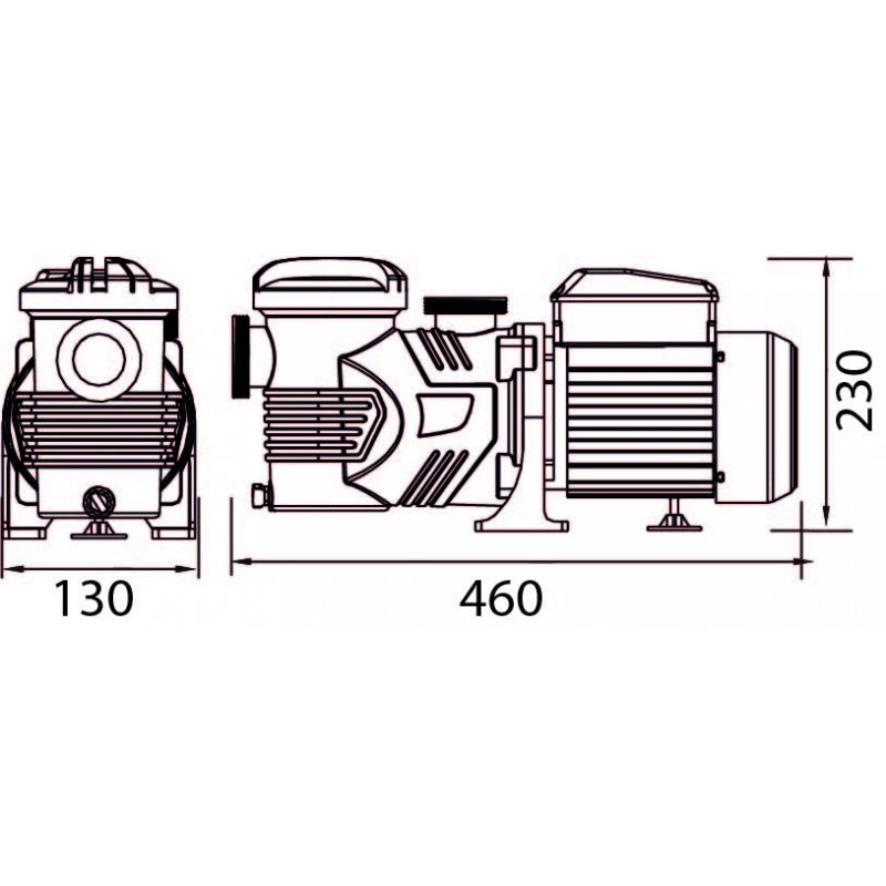 Насос PGS 3,9 м³/час, 220В POOL KING /PGS033/