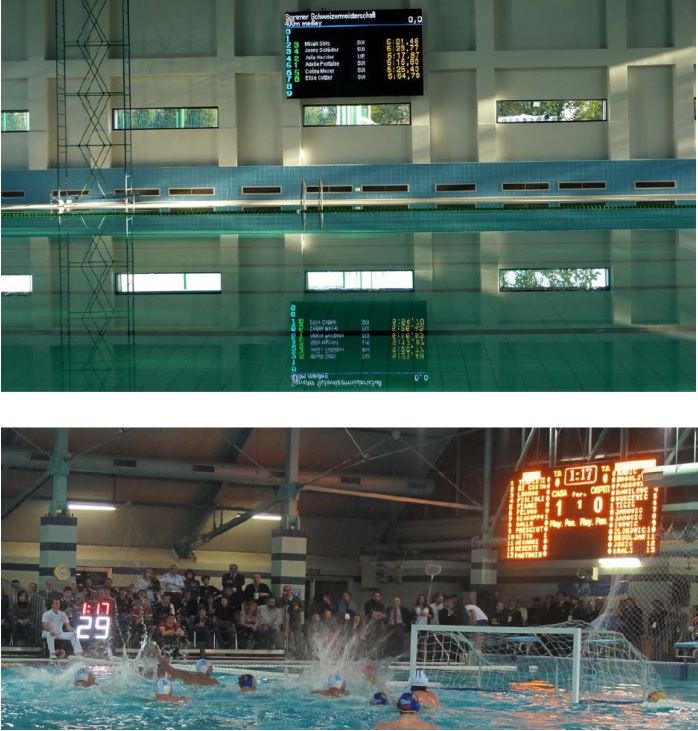 Информационные табло серии D-SWxxx ALGE-TIMIN с семисегментными модулями