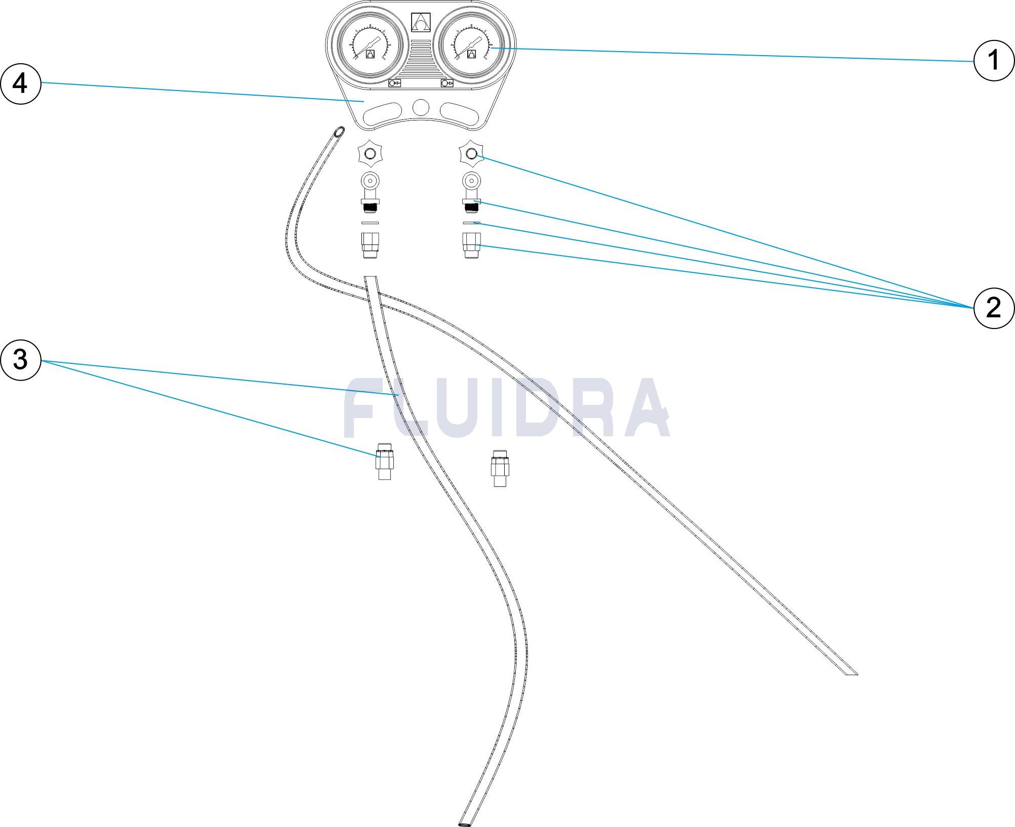 Деталировка ПАНЕЛЬ С МАНОМЕТРАМИ, 3 БАРА Арт. 00729