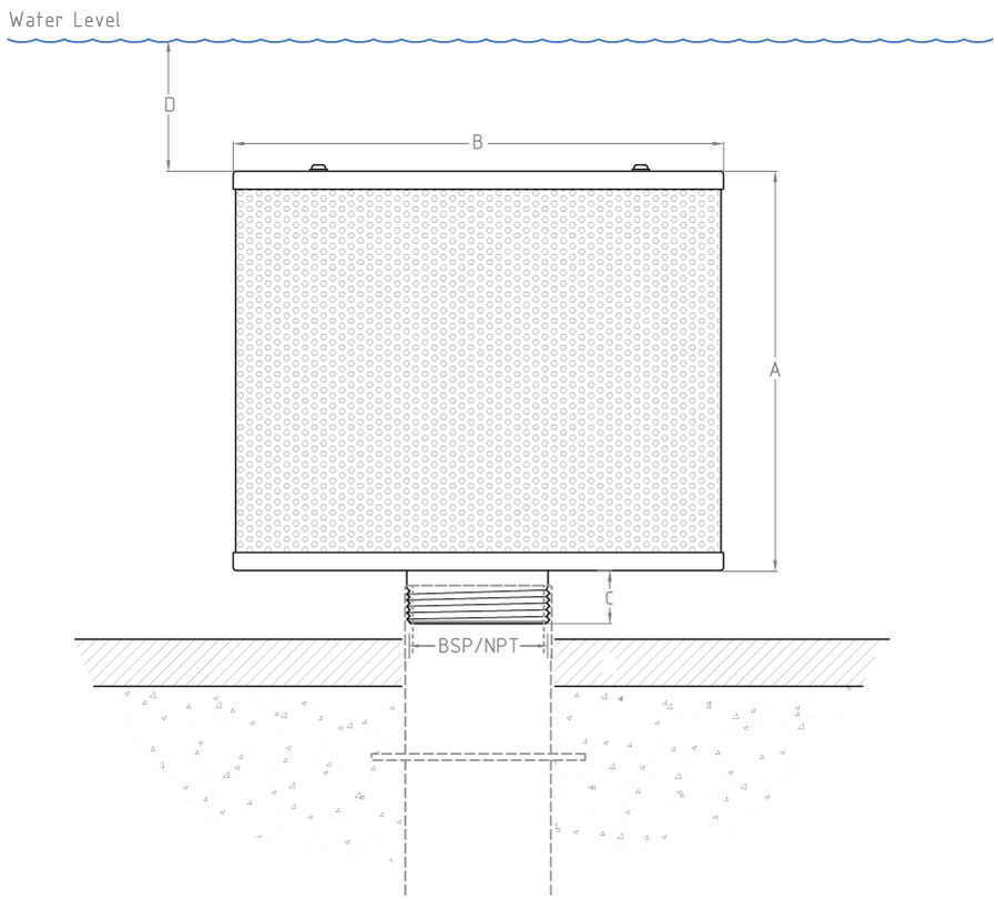 Защитная сетка на забор воды, 1500 л/мин Арт.: VI-YH-1500