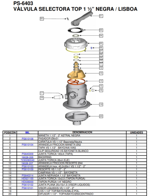  6-  1 1/2   IML top : PS-6403
